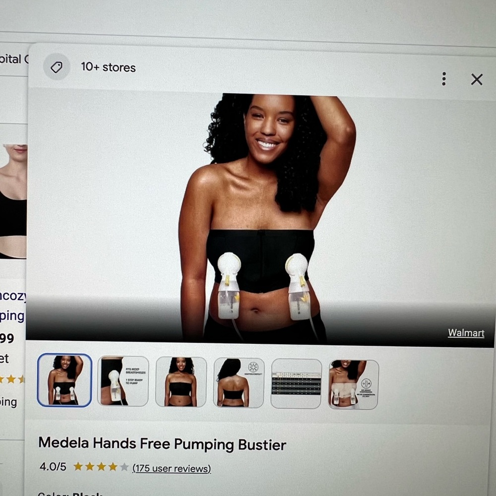 MEDELA, medium hands free pumping bustier